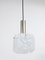 Frosted Ice Glass Panel Pendant Lamp attributed to J. T. Kalmar for Kalmar, Austria, 1960s 3