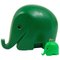 Salvadanaio Drumbo Green Elephant attribuito a Luigi Colani per Dresdner Bank, anni '70, Immagine 1