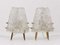 Mid-Century Brass & Textured Glass Table Lamps attributed to J. T. Kalmar for Kalmar, Austria, 1950s, Set of 2 9