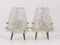 Mid-Century Brass & Textured Glass Table Lamps attributed to J. T. Kalmar for Kalmar, Austria, 1950s, Set of 2, Image 9