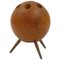 Walnut Ball Tripod Candleholder, Austria, 1950s 1