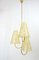 Lámpara de araña Mid-Century de latón con tres brazos atribuida a Josef Frank, Austria, años 50, Imagen 6