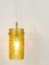 Lámpara colgante modernista Mid-Century de tubo de vidrio y latón atribuida a JT Kalmar para Kalmar, Austria, años 50, Imagen 7