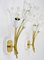 Flower Sconces attributed to Emil Stejnar for Rupert Nikoll, Vienna, 1950s, Set of 2 3