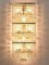 Large Square Gold-Plated Crystal and Brass Sconce by Lobmeyr, Austria, 1970s 9