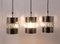 Nickel, Brass and Crystal Pendant Lamps from Bakalowits & Söhne, Austria, 1950s, Set of 3, Image 10