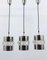 Lámparas colgantes de níquel, latón y cristal de Bakalowits & Söhne, Austria, años 50. Juego de 3, Imagen 9