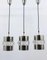 Nickel, Brass and Crystal Pendant Lamps from Bakalowits & Söhne, Austria, 1950s, Set of 3, Image 9