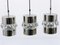 Nickel, Brass and Crystal Pendant Lamps from Bakalowits & Söhne, Austria, 1950s, Set of 3, Image 7