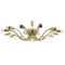 Large Mid-Century Brass & Crystal Flower Chandelier by Lobmeyr, Austria, 1950s, Image 1