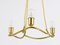 Mid-Century Brass Chandelier attributed to Oswald Haerdtl, Austria, 1950s, Image 4