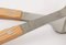 Mid-Century Steel & Wood Carving Knife and Fork attributed to Amboss Austria, 1960s, Set of 2 3