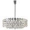 Large Round Chandelier with Diamond-Shaped Crystals from Bakalowits & Söhne, Austria, 1950s, Image 1