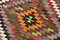 Geometrischer Vintage Kelim Teppich aus Wolle 10