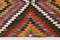 Geometrischer Vintage Kelim Teppich aus Wolle 8
