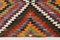 Vintage Wool Geometric Kilim Rug 8