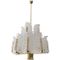 Two-Tier Brass & Glass Chandelier by Carl Fagerlund for Orrefors, 1960s, Image 1