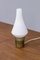 Opaline Glass & Brass Table Lamp from Asea, Sweden, 1950s, Image 1