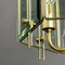 Vintage Brass Polished Glass Pendant Lamp, Italy, 1960s 5