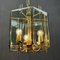 Vintage Brass Polished Glass Pendant Lamp, Italy, 1960s 2