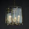 Vintage Brass Polished Glass Pendant Lamp, Italy, 1960s 11