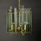 Vintage Brass Polished Glass Pendant Lamp, Italy, 1960s, Image 1