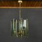 Vintage Brass Polished Glass Pendant Lamp, Italy, 1960s 12