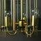 Vintage Brass Polished Glass Pendant Lamp, Italy, 1960s, Image 7