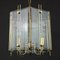 Vintage Brass Polished Glass Pendant Lamp, Italy, 1960s 10