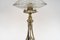 Art Deco Alpaka Tischlampe mit geschliffenem Glasschirm Wien, 1920er 2