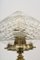 Art Deco Alpaka Tischlampe mit geschliffenem Glasschirm Wien, 1920er 10