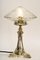 Art Deco Alpaca Table Lamp with Cut Glass Shade Vienna, 1920s 14