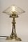 Art Deco Alpaca Table Lamp with Cut Glass Shade Vienna, 1920s, Image 11