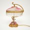Lampe de Bureau Vintage en Verre de Cristal et Porcelaine, France, 1950s 1