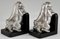 Art Deco Bronze Dog Bookends by Alexandre Kelety, France, 1930s, Set of 2 9