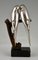 Paul Marec, Art Deco Parakeets or Lovebirds, 1925, Bronze on Marble Base, Image 6