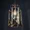 Vintage Pendant Lamp in Brass Polished Glass, Italy, 1960s 5