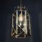 Vintage Pendant Lamp in Brass Polished Glass, Italy, 1960s, Image 5