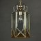 Vintage Pendant Lamp in Brass Polished Glass, Italy, 1960s 11