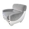 Glass Fiber and Gray Velvet Lounge Chair, Italy, 1970s, Image 1