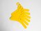 Appendiabiti in plastica gialla di Ingo Maurer per Design M, anni '70, set di 6, Immagine 8