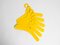 Yellow Plastic Hangers by Ingo Maurer for Design M, 1970s, Set of 6, Image 8