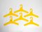 Yellow Plastic Hangers by Ingo Maurer for Design M, 1970s, Set of 6, Image 1