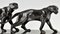 Dautrive, Art Deco Panthers, 1925, Bronze auf Marmorsockel 8