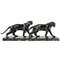 Dautrive, Art Deco Panthers, 1925, Bronze on Marble Base, Image 1