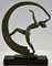 Janle, Nude Bacchanale Schal Tänzerin Art Deco, 1930, Metall auf Marmorsockel 6