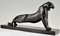 Emile Louis Bracquemond, Art Deco Stretching Panther, 1925, Bronze auf Marmorsockel 5