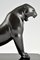 Emile Louis Bracquemond, Art Deco Stretching Panther, 1925, Bronze on Marble Base, Image 11