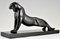 Emile Louis Bracquemond, Art Deco Stretching Panther, 1925, Bronzo su base in marmo, Immagine 3