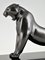 Emile Louis Bracquemond, Art Deco Stretching Panther, 1925, Bronze auf Marmorsockel 10